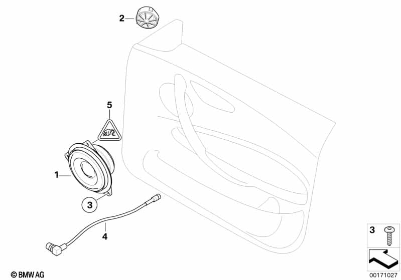 Single parts f front door loudspeaker