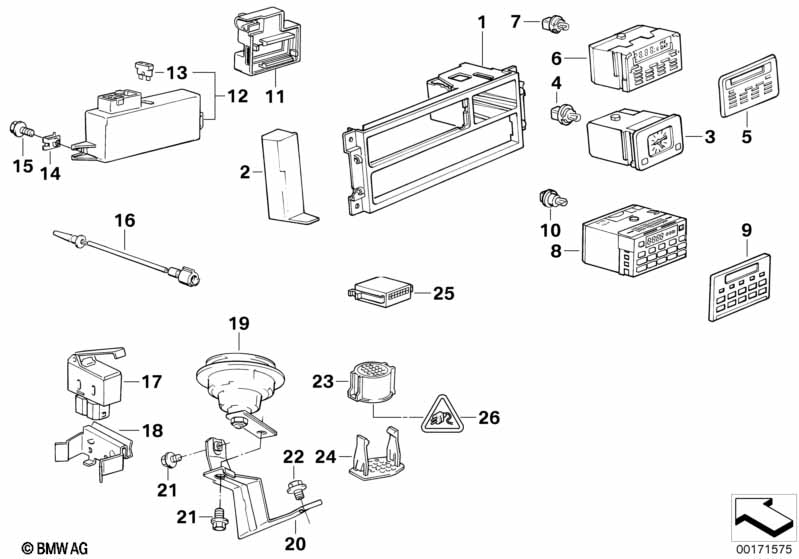 Genuine BMW 65811384140 E34 Support Radio/On Bord Computer (Inc. 525tds, 525td & M5 3.6) | ML Performance UK Car Parts