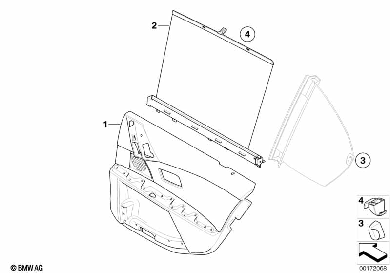 Door trim, rear