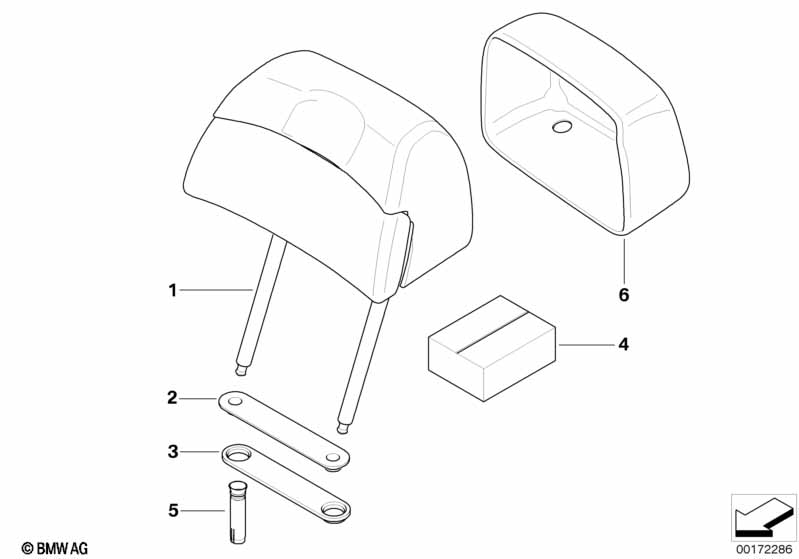 Seat, front, head restraint Comfort seat
