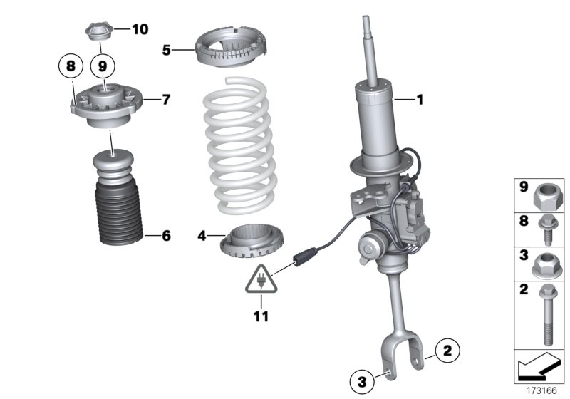 Genuine BMW 37116796939 Left Front Spring Strut (Inc. 740dX, Alpina B7LX & 750LiX) | ML Performance UK Car Parts