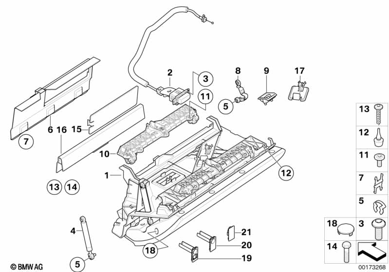 Glove box with airbag