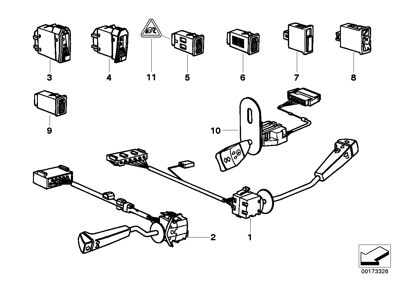 Steering column switch/various switches