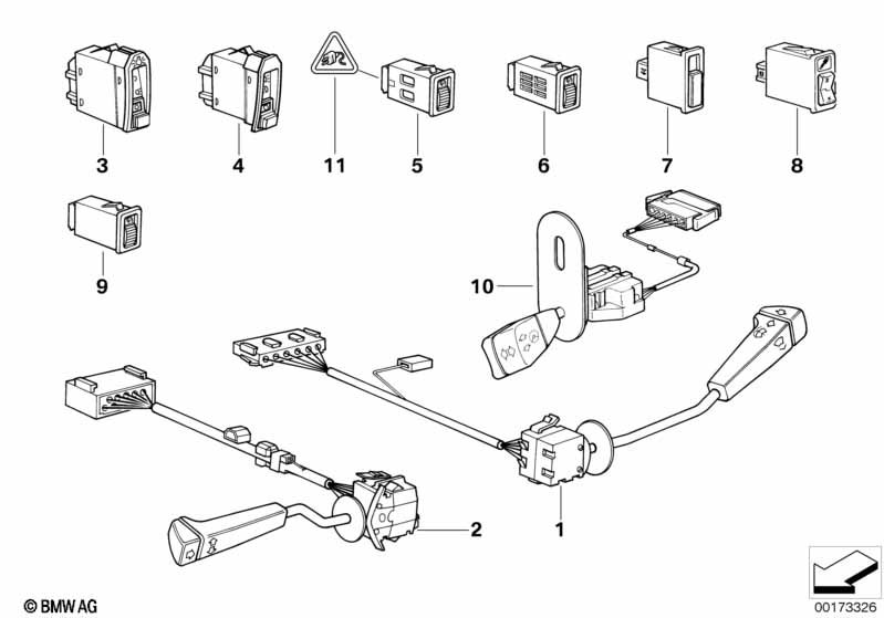 Steering column switch/various switches