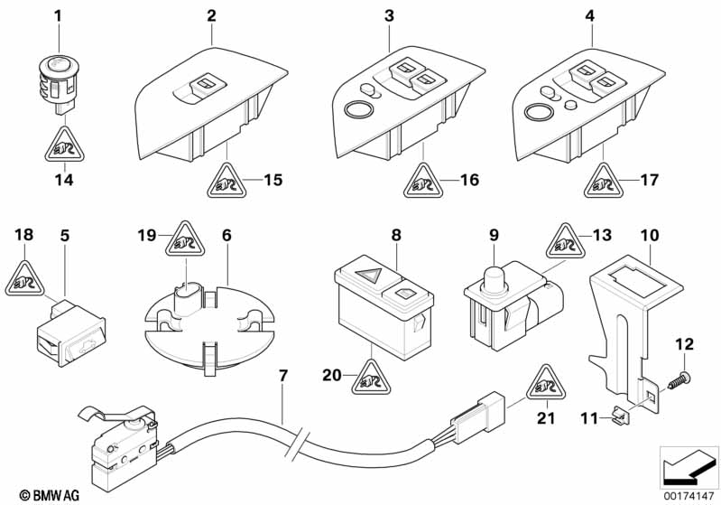 Genuine BMW 61316915326 E85 E86 Bracket For Dwa Switch (Inc. Z4 2.2i) | ML Performance UK Car Parts