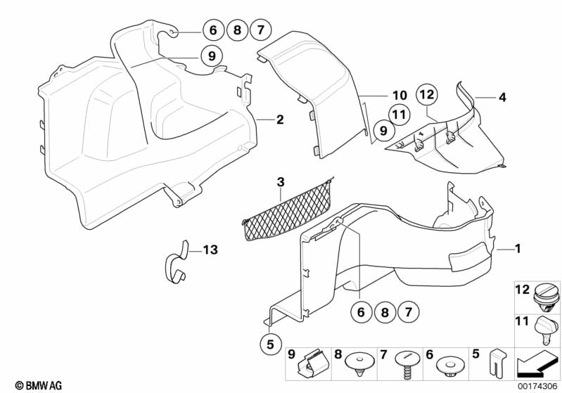 Genuine BMW 51473428069 E86 Clip (Inc. Z4 3.0si & Z4 M3.2) | ML Performance EU Car Parts