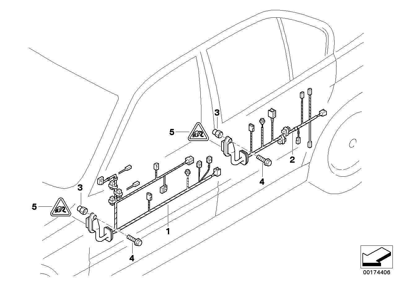 Genuine BMW 61128382131 E38 Wiring Drivers Side (Inc. 750i, 740i & 730i) | Duco Car Parts UK Car Parts