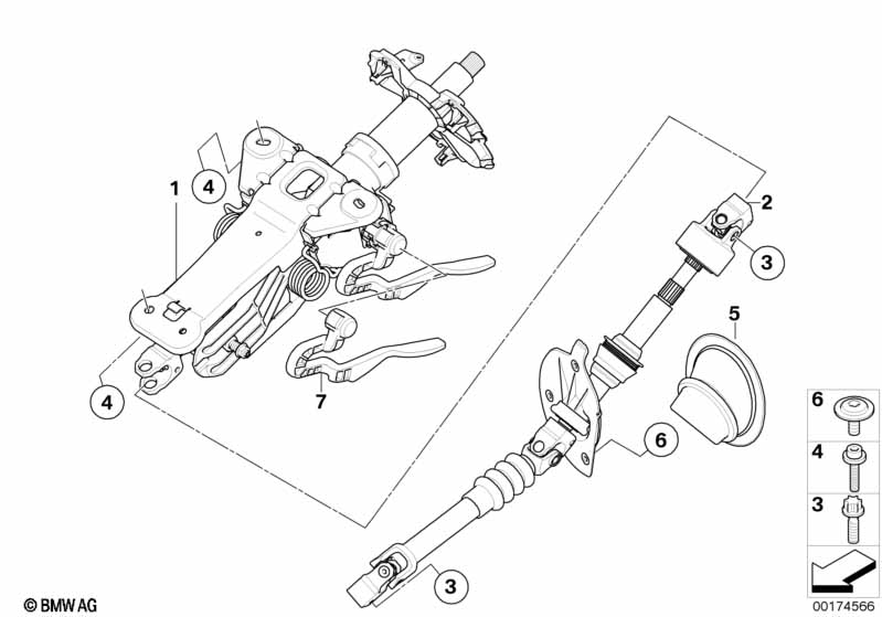 Steering column man.adjust./Mount. parts