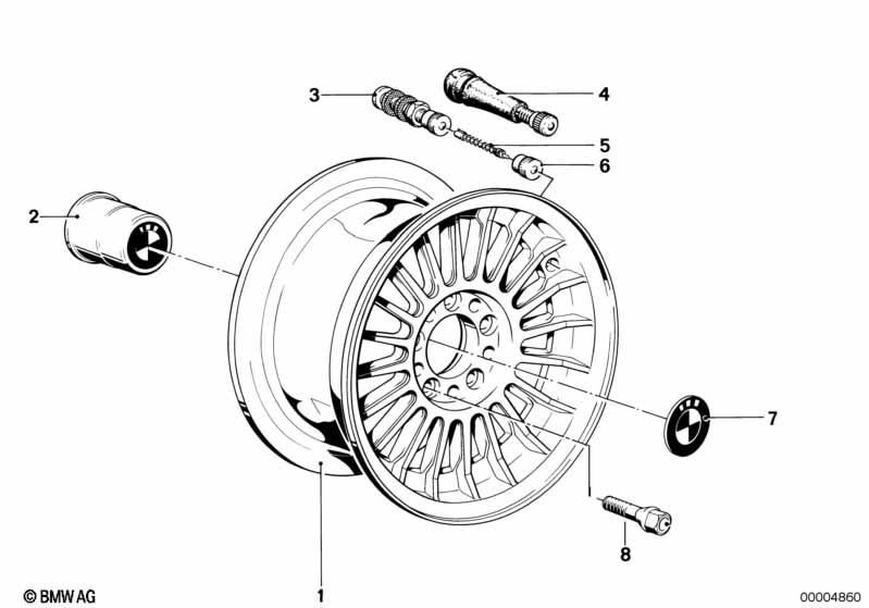 Light alloy rim