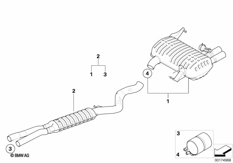 BMW Performance muffler system