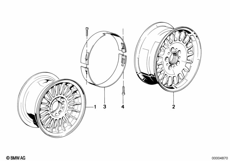 Light alloy rim