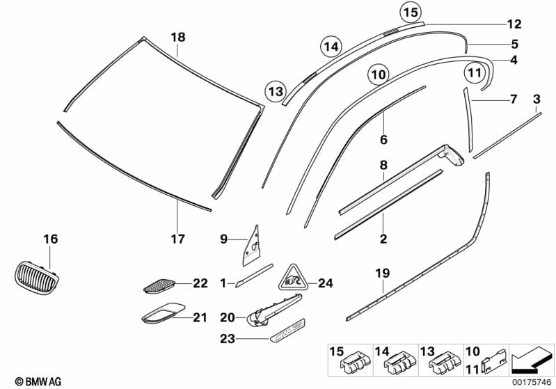 Exterior trim / Grille / Seals