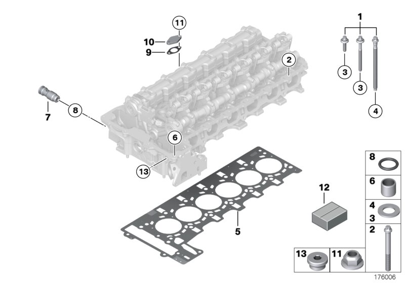 Genuine BMW 11127529997 E90 E93 E63 Torx Screw M9X70-AL (Inc. 523i, 130i & Z4 2.5i) | ML Performance UK Car Parts