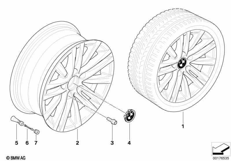 BMW LA wheel star spoke 283