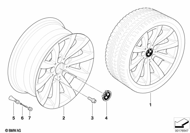 BMW LA wheel, V-spoke 285