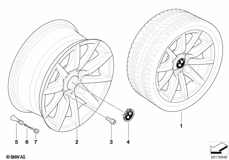 Genuine BMW 36116783632 E93 E92 E90 Light Alloy Rim 8JX17 ET:34 (Inc. 318i, 325xi & 330d) | ML Performance UK Car Parts