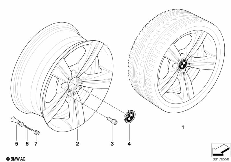 Genuine BMW 36116783634 E93 E92 E90 Light Alloy Rim 8JX18 ET:34 (Inc. 330i, 335i & 316d) | ML Performance UK Car Parts