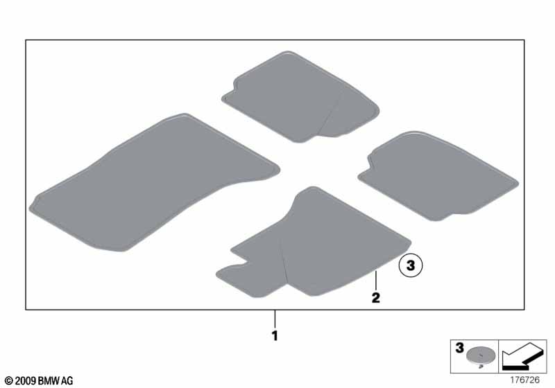 Genuine BMW 51477337673 F01 Set Of Floor Mats Velours VENETOBEIGE (Inc. 730d, Alpina B7 & 750i) | ML Performance UK Car Parts