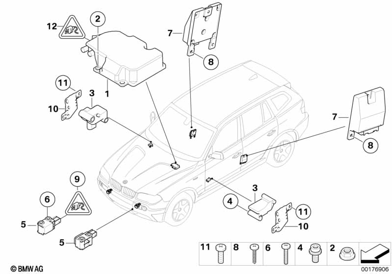 Genuine BMW 65773418539 E83 Bracket For Sensor, Door (Inc. X3) | ML Performance EU Car Parts