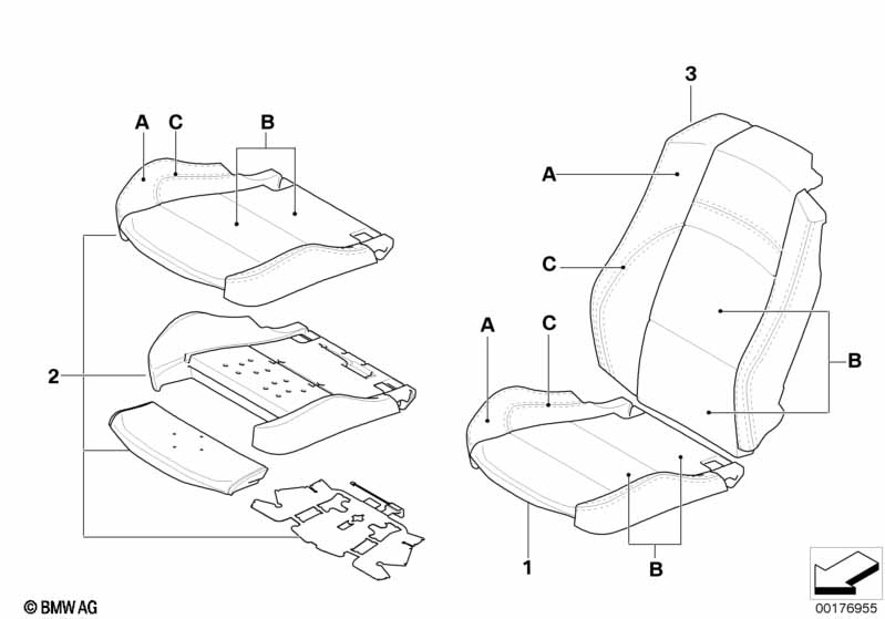 Individual cover, Sport seat, front LC
