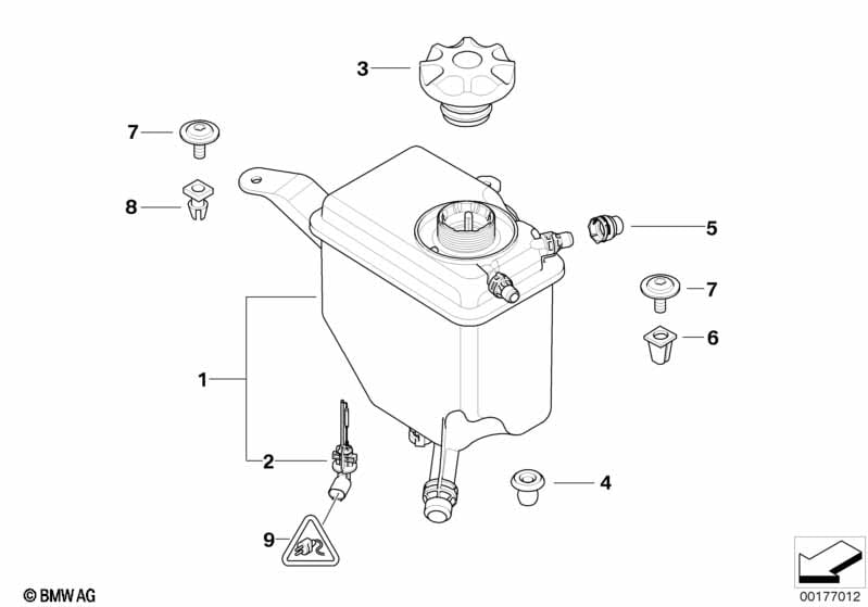 Cooling water expansion tank