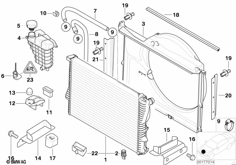 Genuine BMW 17102229519 E52 Bracket, Radiator Upper Part (Inc. ALPINA V8 & Z8) | ML Performance EU Car Parts