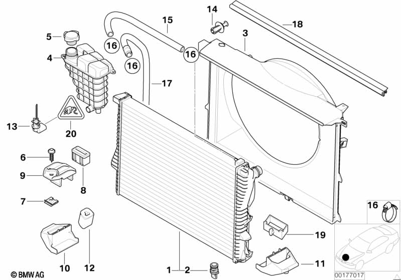 Genuine BMW 17112229114 E39 E52 Expansion Tank (Inc. M5 & Z8) | ML Performance EU Car Parts