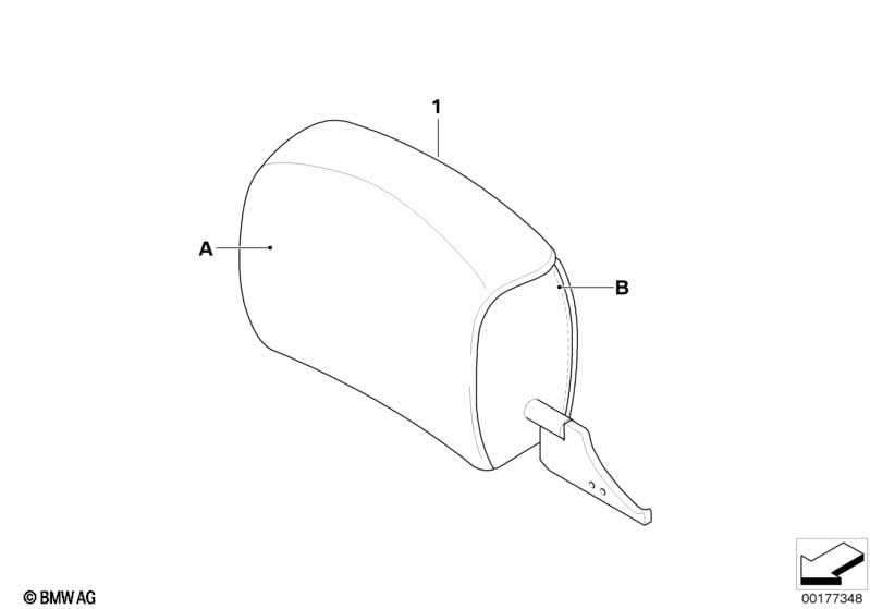 Individual head restraint, front, LC