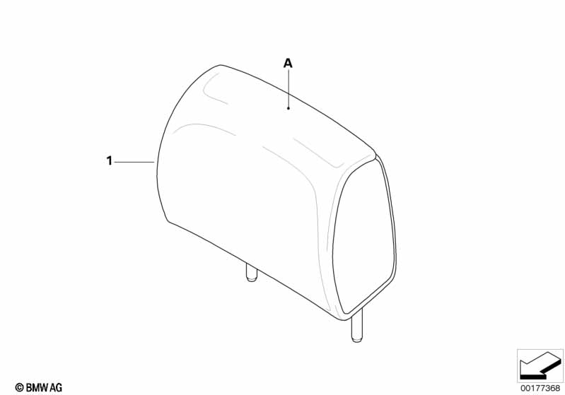 Individual head restraint, rear, LC