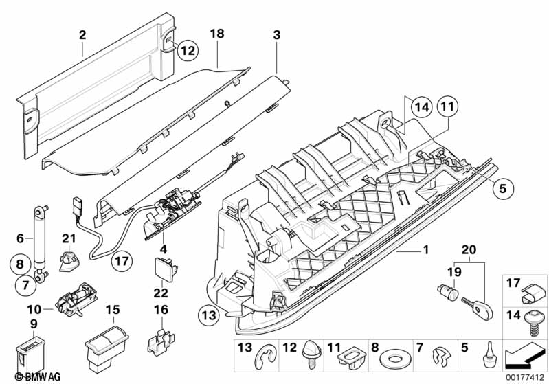 Glove box with airbag
