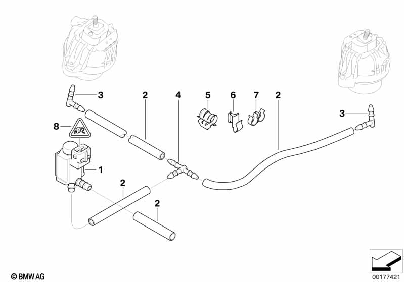 Genuine BMW 11731261489 E84 T-Connector (Inc. 2800Bav, 335d & R 80 G/S) | ML Performance UK Car Parts
