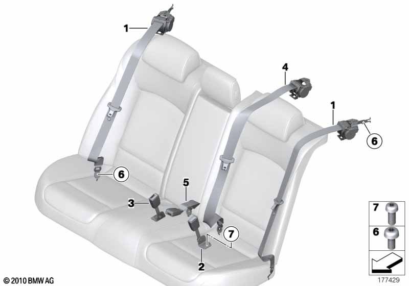 Safety belt rear