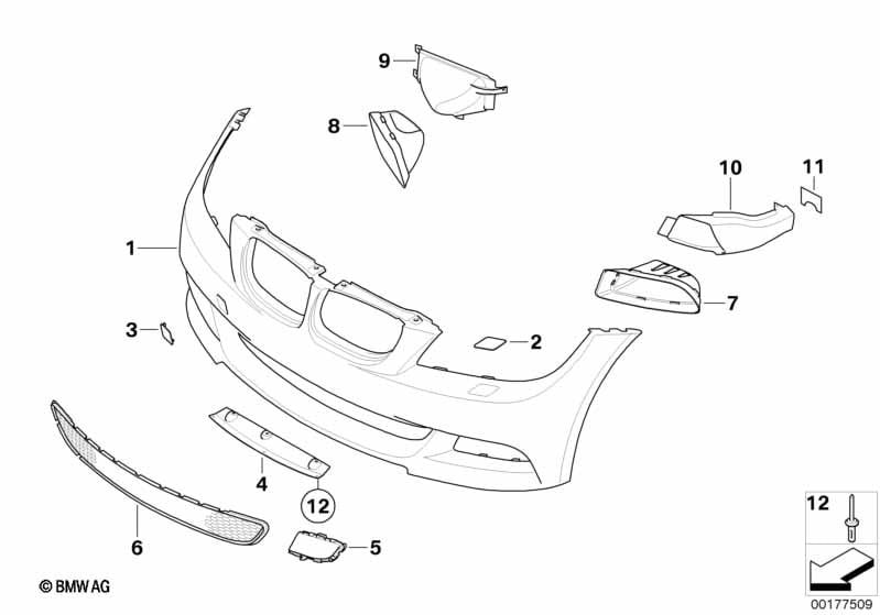 BMW Performance aerodynamics, front end