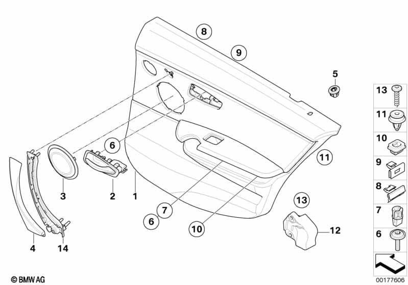 Door trim, rear