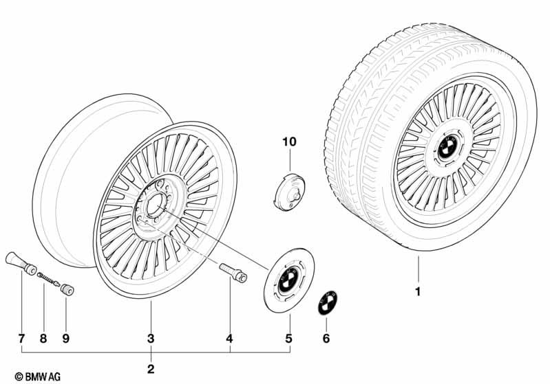 Genuine BMW 36131182203 E38 Hub Cap (Inc. 725tds, 740d & 740iL) | ML Performance UK Car Parts