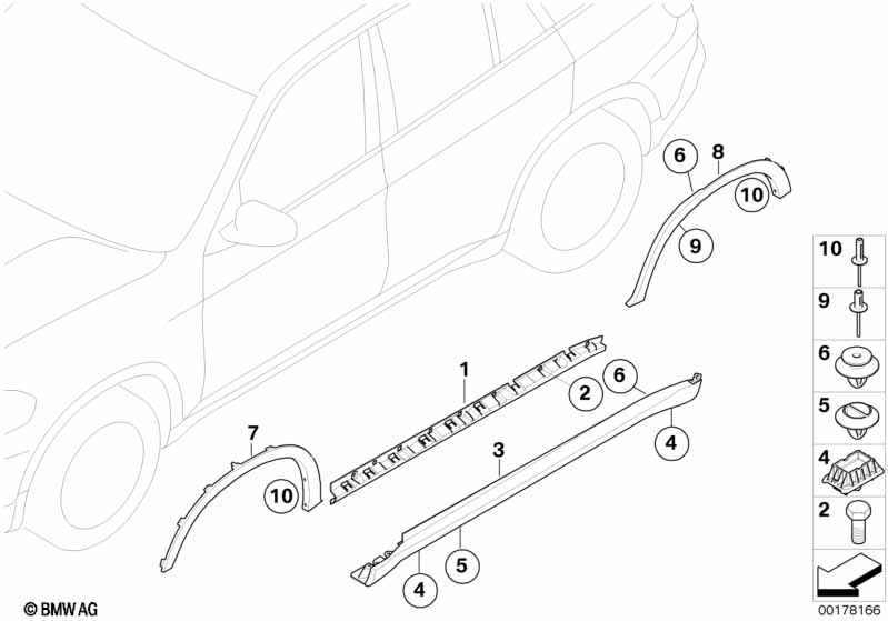 Genuine BMW 51777163559 E70 Cover, Wheel Arch, Rear Left 20