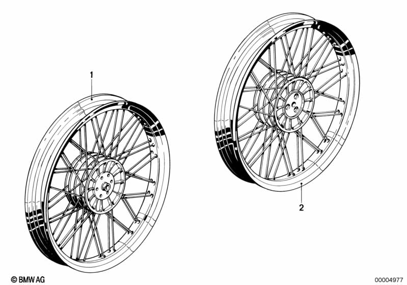 Genuine BMW 36312302280 Spoke Wheel Front 1,85X19 (Inc. R 80 G/S) | ML Performance EU Car Parts
