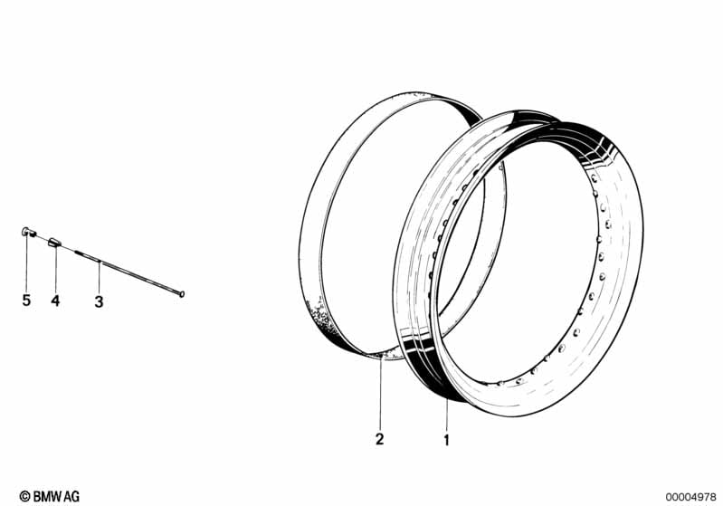 Spoke wheel rim/spoke
