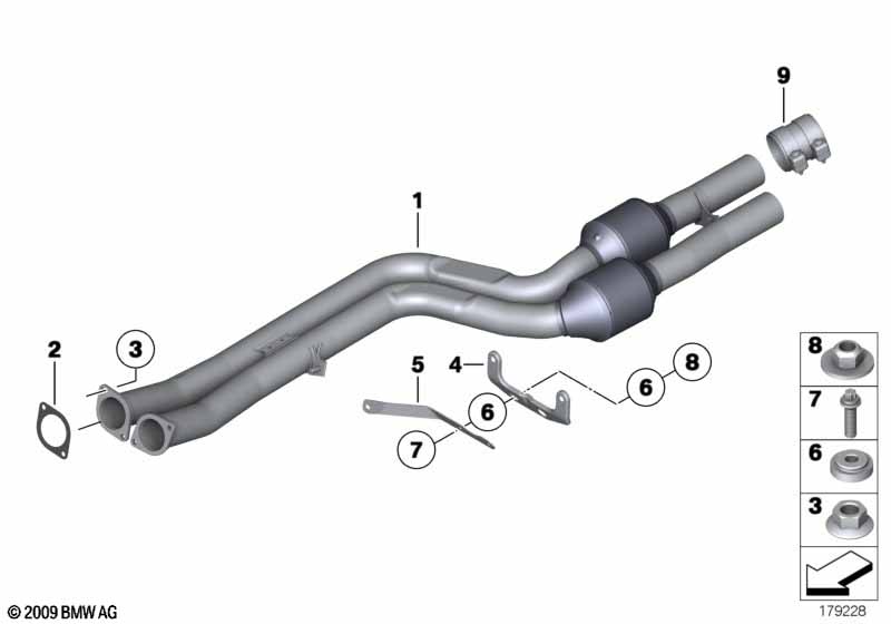 Genuine BMW 18307585330 Rp-Exhaust Pipe Catalytic Converter (Inc. 740i & 740Li) | ML Performance EU Car Parts