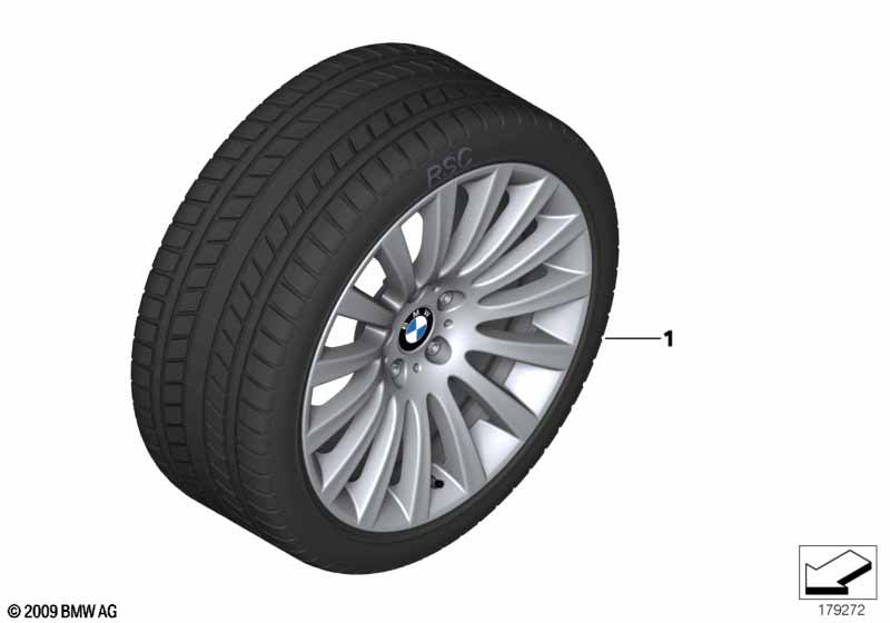Winter wheel w.tire multi-sp.235 - 19