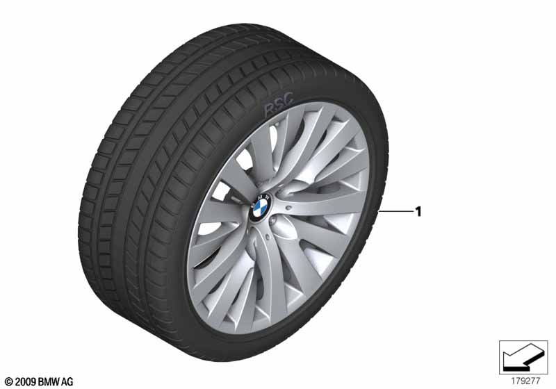 Winter wheel with tire V-spoke 254 - 18