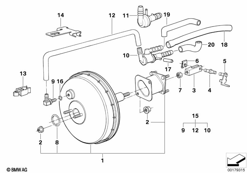 Power brake unit depression