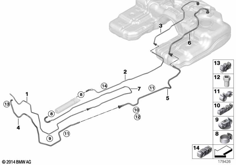 Genuine BMW 16127207421 E70 F15 E71 Fuel Feed Line (Inc. X5) | ML Performance UK Car Parts