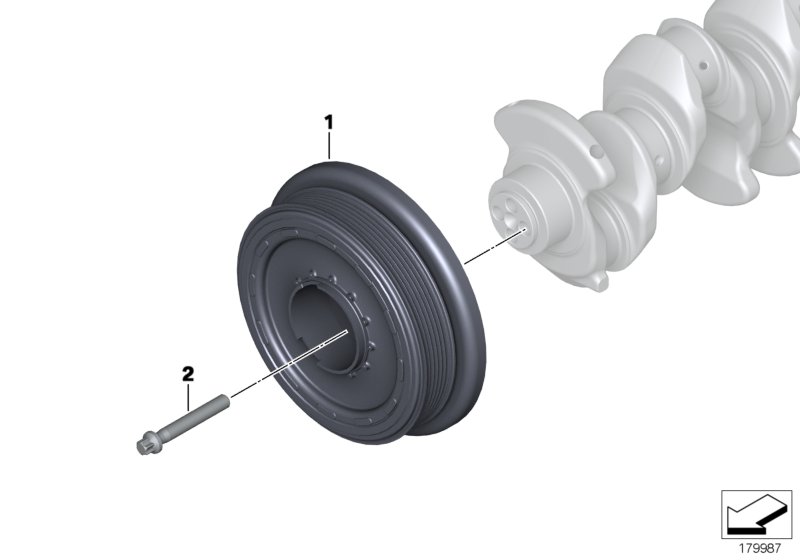 Genuine BMW 11238584913 F46 F55 Vibration Damper (Inc. 214d, One D & 114d) | ML Performance UK Car Parts