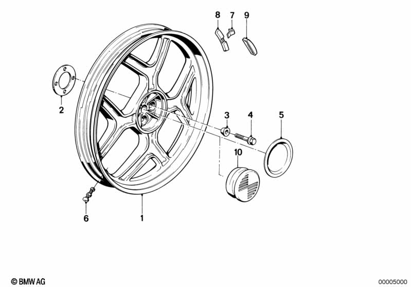 Cast rim, rear