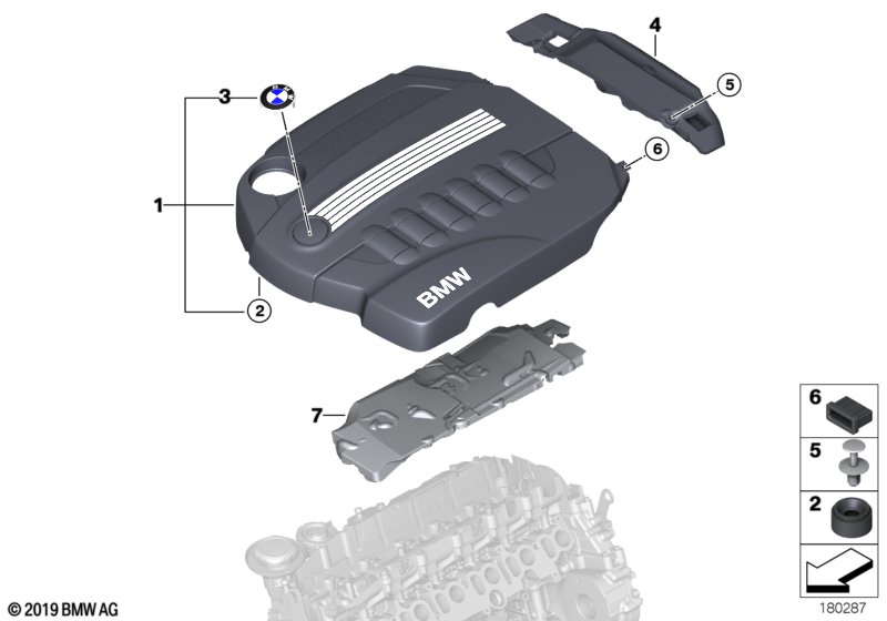 Genuine BMW 11147800065 E92 E93 Acoustic Cover Rear (Inc. 330xd, 330d & 325d) | ML Performance UK Car Parts