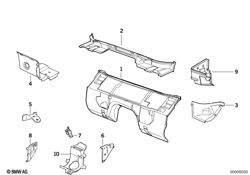 Splash wall parts