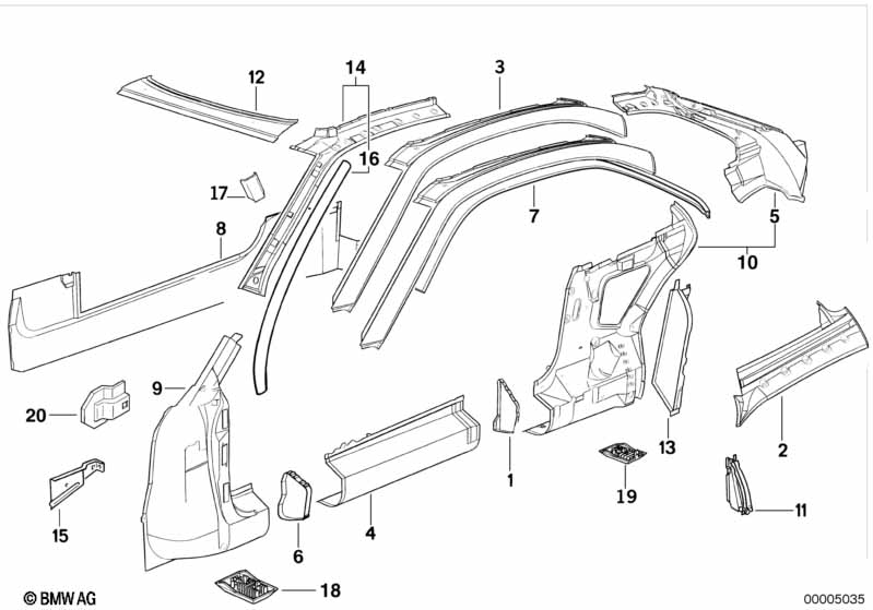 Genuine BMW 41118123254 E31 Bracket Covering Wheel Housing Fr. Right (Inc. 840i, 840Ci & 850Ci) | ML Performance EU Car Parts