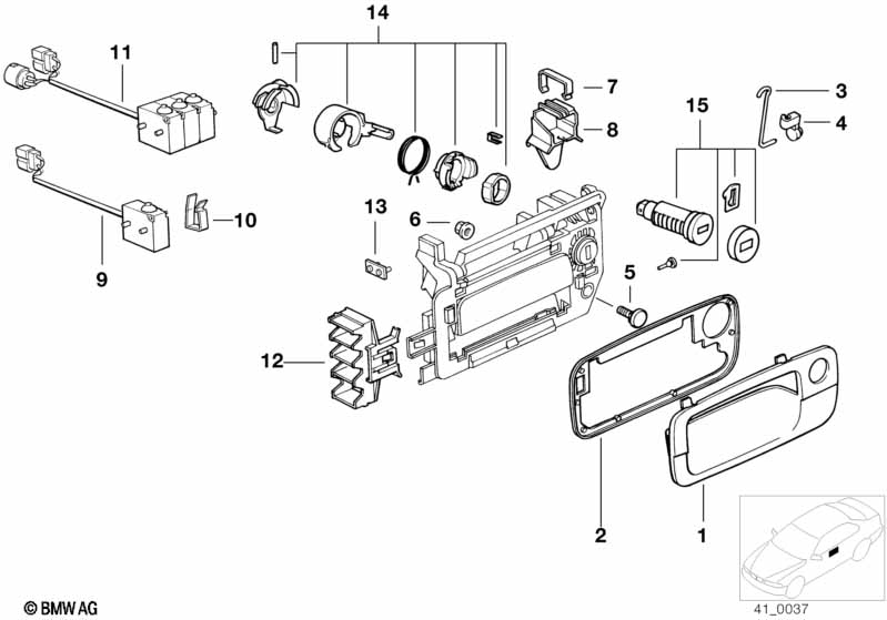 Genuine BMW 61311383199 E31 Micro Switch Door Handle (Inc. 840Ci, 850Ci & 850CSi) | ML Performance UK Car Parts