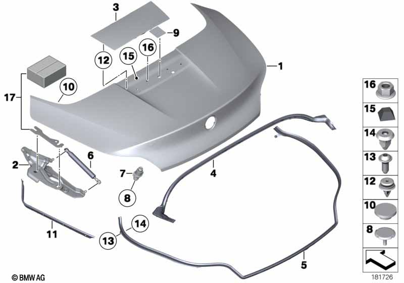 Genuine BMW 51137252843 E89 Cover, Stop Lamp GRUNDIERT (Inc. Z4 28i, Z4 18i & Z4 30i) | ML Performance EU Car Parts